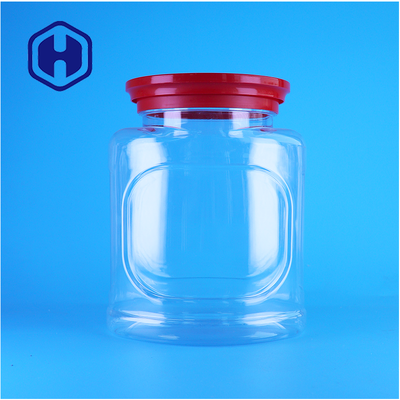 Cấp thực phẩm Nắp vặn trong suốt PET Jar tùy chỉnh cho thức ăn vật nuôi Bánh trái cây khô Đóng gói thực phẩm