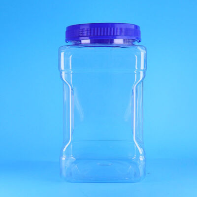 Cấp thực phẩm Clear Pet Square Girp Jars Nhà sản xuất cho gia vị gia vị khô tiêu thảo mộc