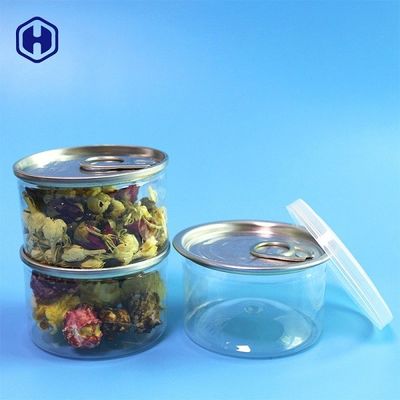 Nhỏ PET rỗng rõ ràng Lon nhựa Dễ dàng mở cuối 90ml Chiều cao 40mm