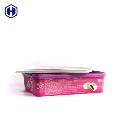 Hộp đựng IML hình vuông thực phẩm 0,45KGS / Hộp đựng bánh bằng nhựa chống trầy xước
